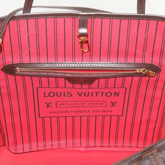 LOUIS VUITTON Damier Ebene Neverfull MM Tote Bag LV Auth - Picture 14 of 16